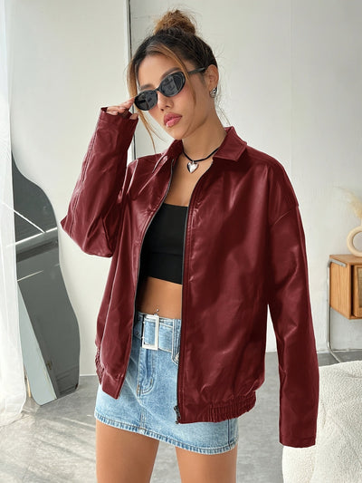 Clara - Baggy Jacke aus Leder