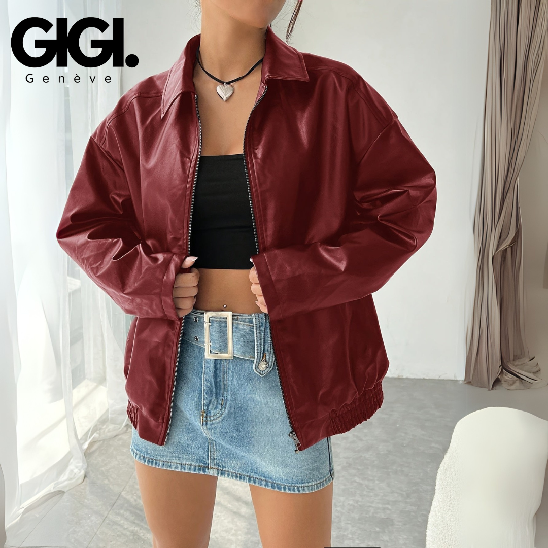 Clara - Baggy Jacke aus Leder